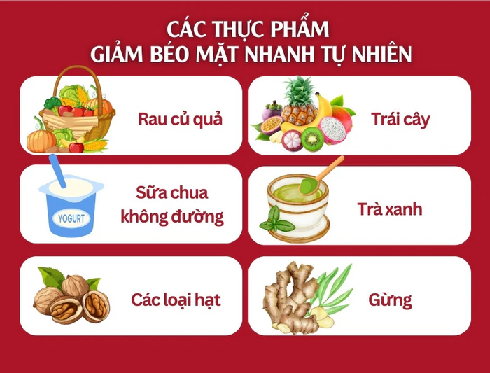 Những thực phẩm giúp giảm béo mặt