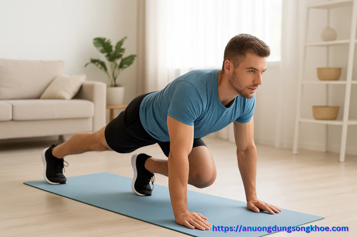 Hướng dẫn động tác plank và mountain climber giảm mỡ bụng đúng kỹ thuật