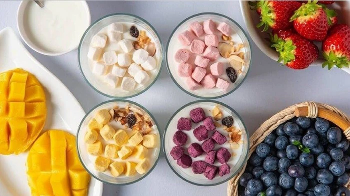 Bánh quy kết hợp sữa chua trái cây tăng cân