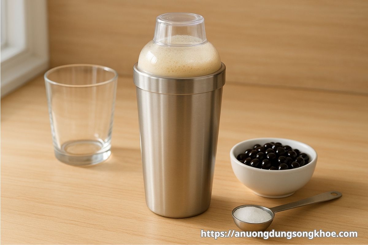 Lắc trà sữa tạo bọt mịn ngon như ngoài quán