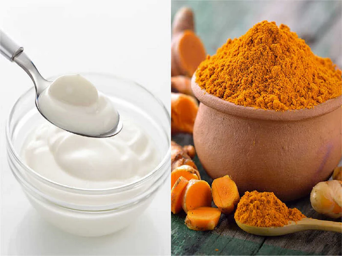 làm trắng da bằng bột nghệ và sữa chua