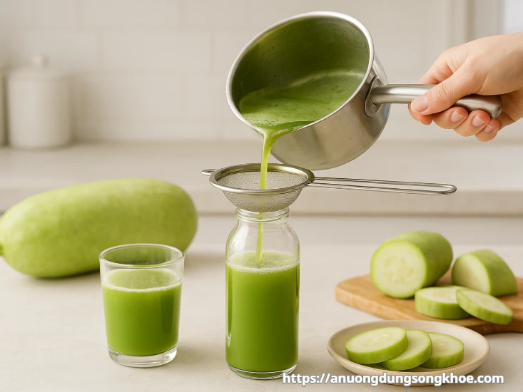 Hướng dẫn cách nấu và ép nước bí đao chín giữ nguyên dinh dưỡng