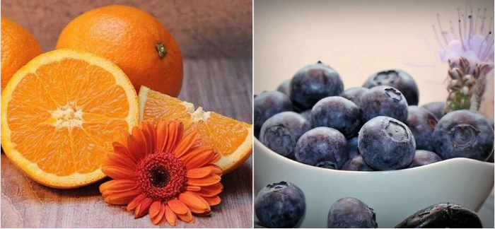 Cam và việt quất – trái cây giàu vitamin C và chất chống oxy hóa