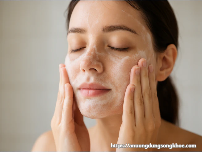 Làm sạch da mặt đúng cách bằng sữa rửa mặt dịu nhẹ