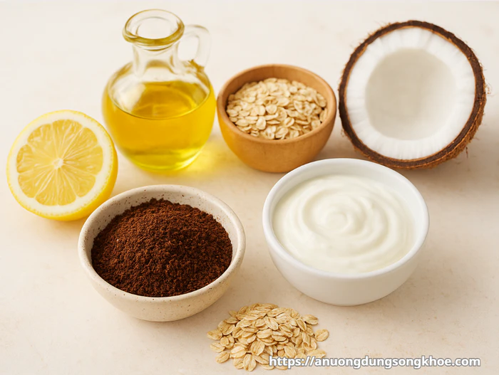 Nguyên liệu tự nhiên làm tẩy tế bào chết body tại nhà an toàn và hiệu quả