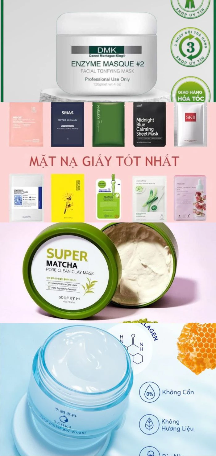 Các loại mặt nạ phổ biến và công dụng riêng cho từng loại da