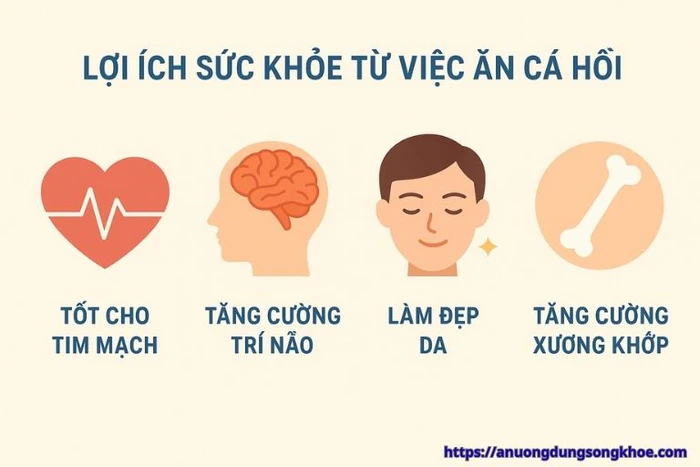 Lợi ích sức khỏe từ việc ăn cá hồi thường xuyên