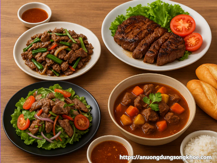 món ngon từ thịt bò đa dạng và hấp dẫn