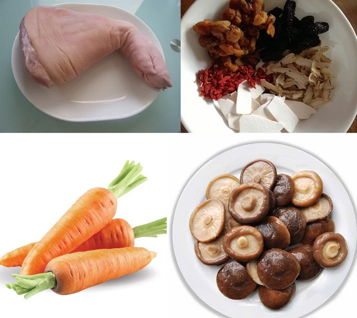 Nguyên liệu nấu chân giò hầm thuốc bắc chuẩn vị