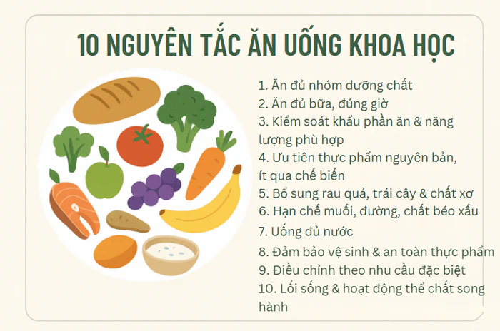 Nguyên tắc ăn uống khoa học giúp cơ thể khỏe mạnh