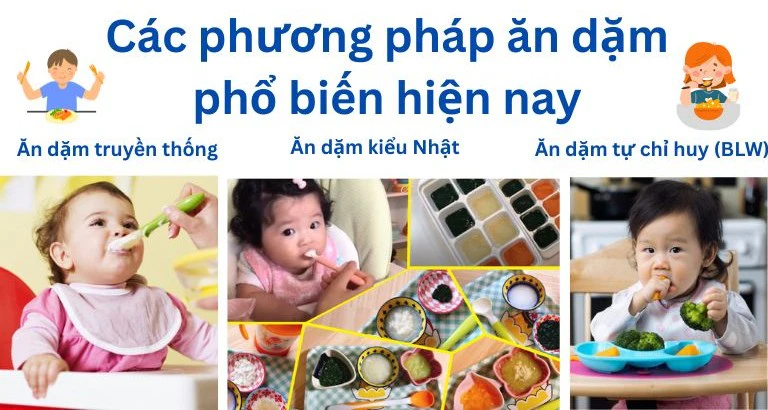 Các phương pháp ăn dặm phổ biến cho bé hiện nay