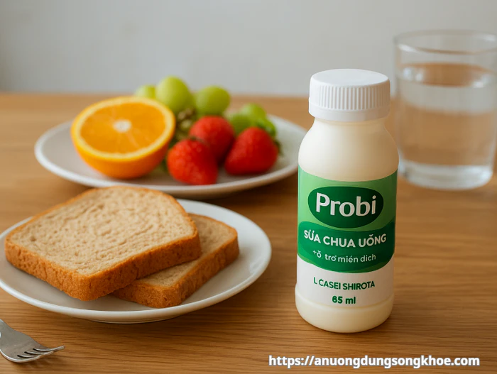 Sữa chua Probi dùng sau bữa sáng giúp tiêu hóa khỏe mạnh