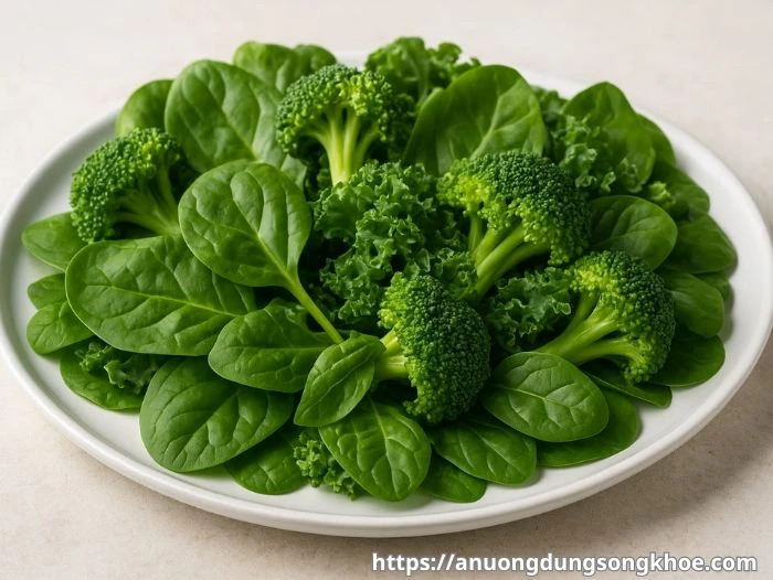 Rau xanh lá đậm – thực phẩm tốt cho sức khỏe giàu chất xơ và vitamin