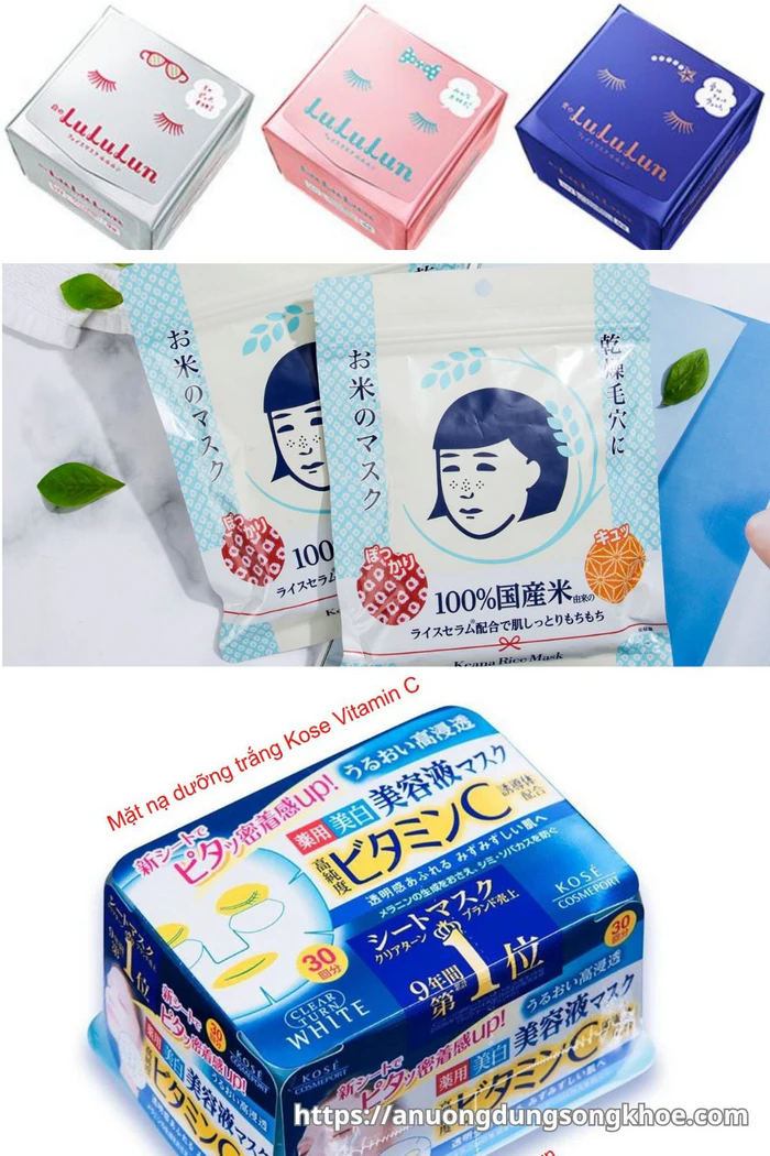 Review mặt nạ giấy Nhật Bản Lululun, Kose, Keana Nadeshiko