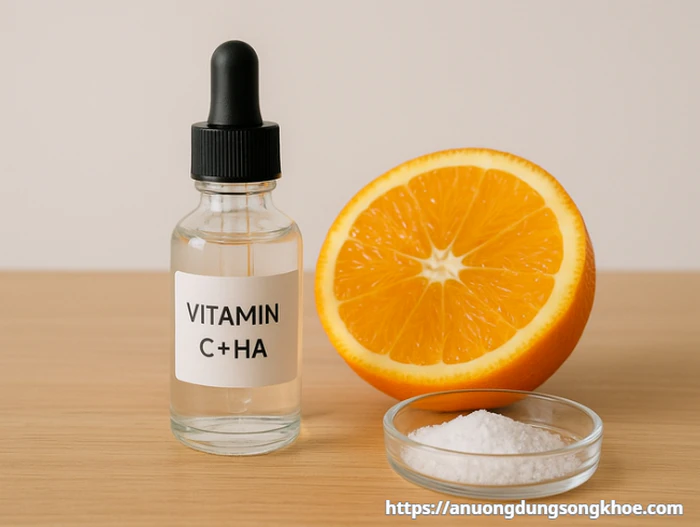 Serum Vitamin C và Hyaluronic Acid tự làm tại nhà