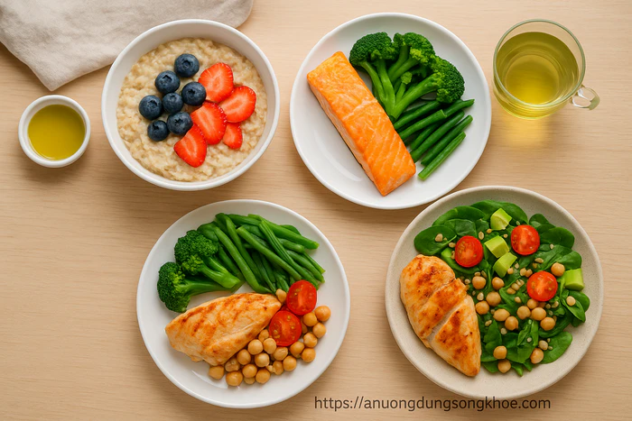 Gợi ý thực đơn 1 ngày giúp hạ LDL cholesterol an toàn và hỗ trợ tim mạch khỏe mạnh.