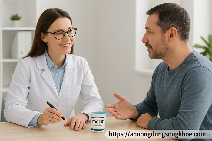 Chuyên gia dinh dưỡng hướng dẫn bệnh nhân tiểu đường cách chọn sữa chua phù hợp và cách ăn đúng thời điểm.