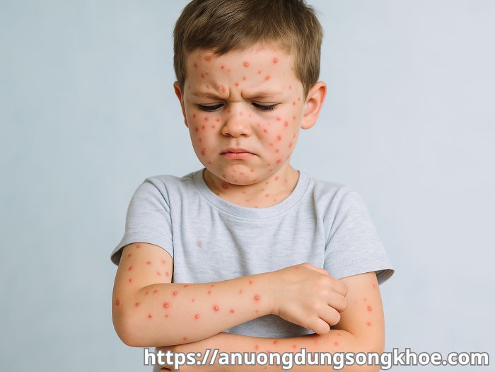 Triệu chứng thủy đậu ở trẻ em với mụn nước gây ngứa