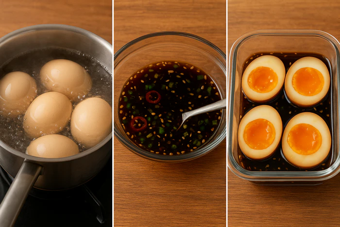 Cách làm trứng ngâm tương Hàn Quốc chuẩn vị tại nhà
