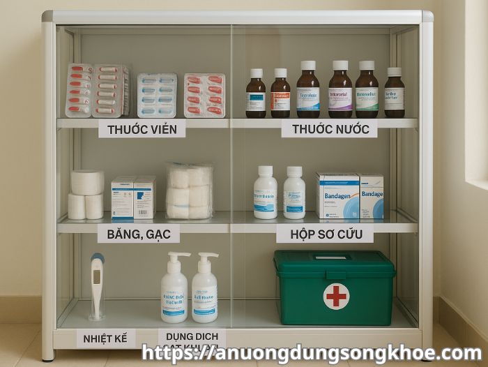 Tủ thuốc y tế trường học đầy đủ và đạt chuẩn